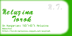 meluzina torok business card